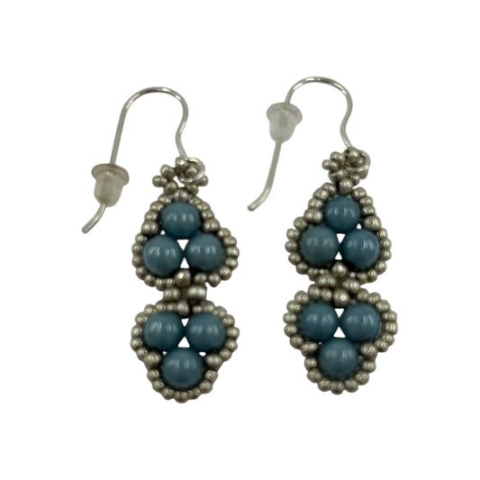 Grace - Earrings - Blue & Silver