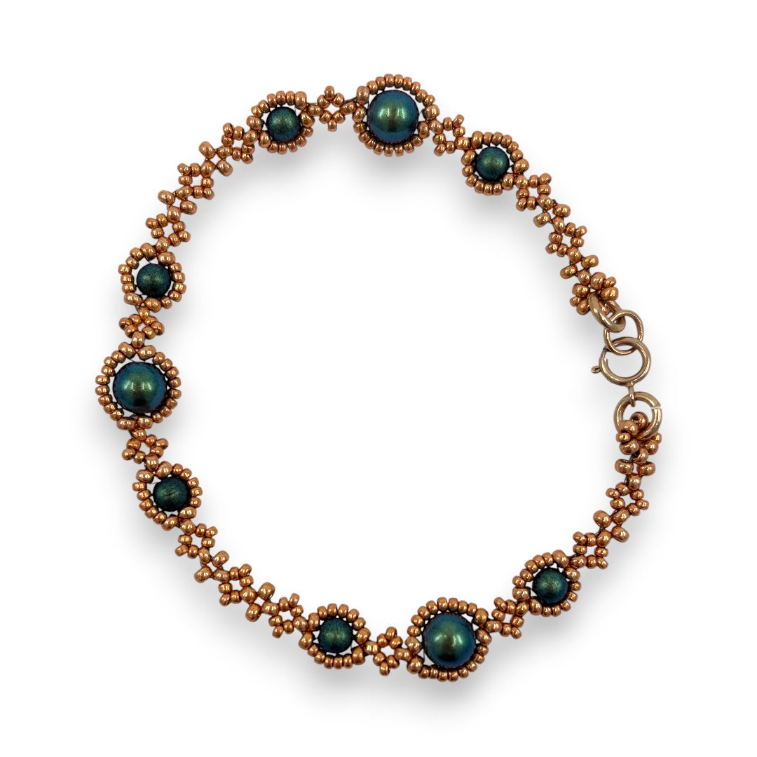 Audrey - Bracelet - Green & Copper
