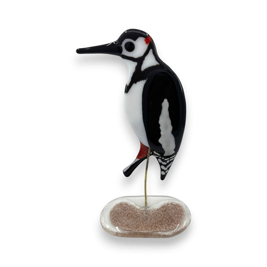 Woodpecker - Fused Glass