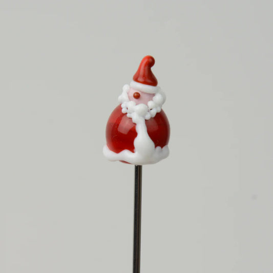 Santa - Handmade Glass Plant Stake