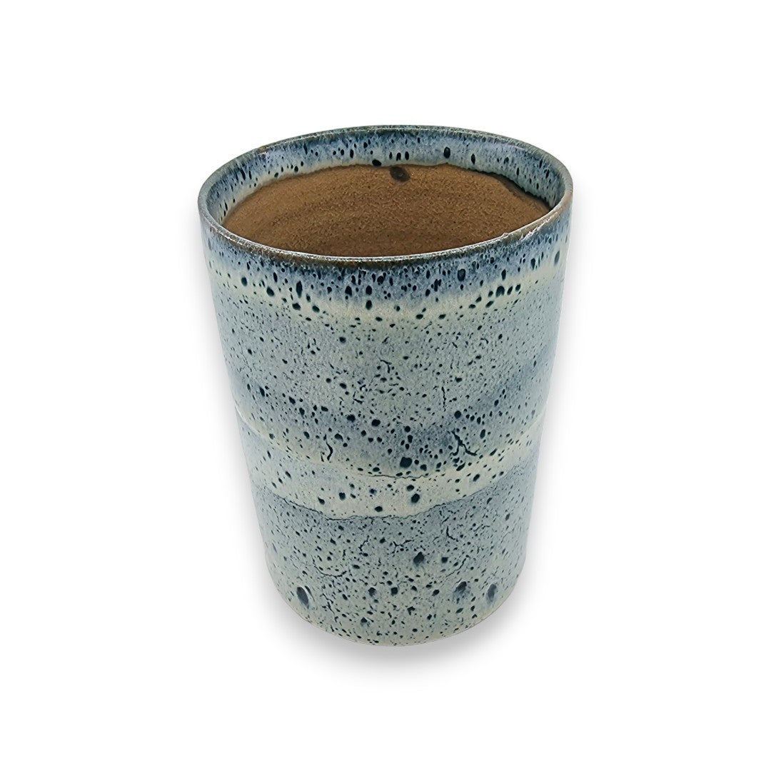 Utencil Holder/Large Vase - Speckled Blue