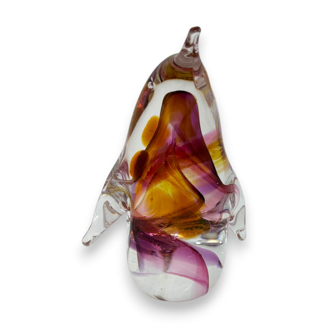 Penguin - Pink & Amber Swirl - Medium
