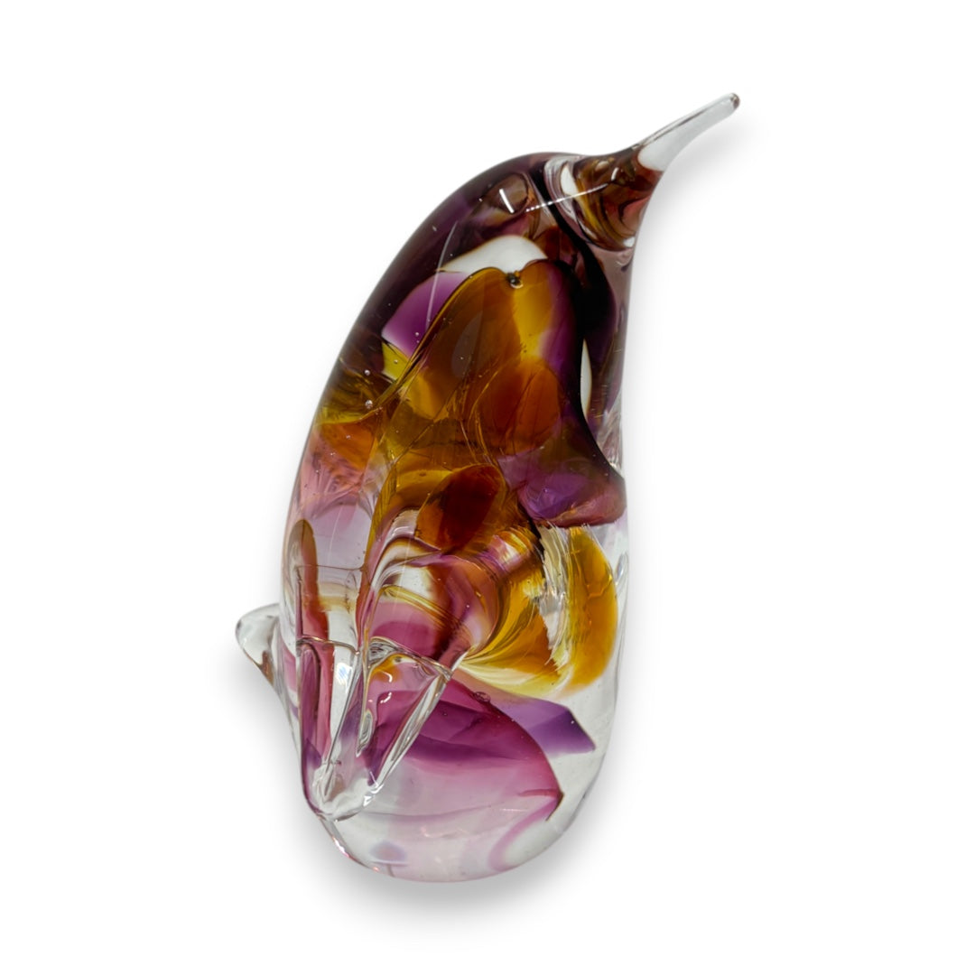 Penguin - Pink & Amber Swirl - Medium