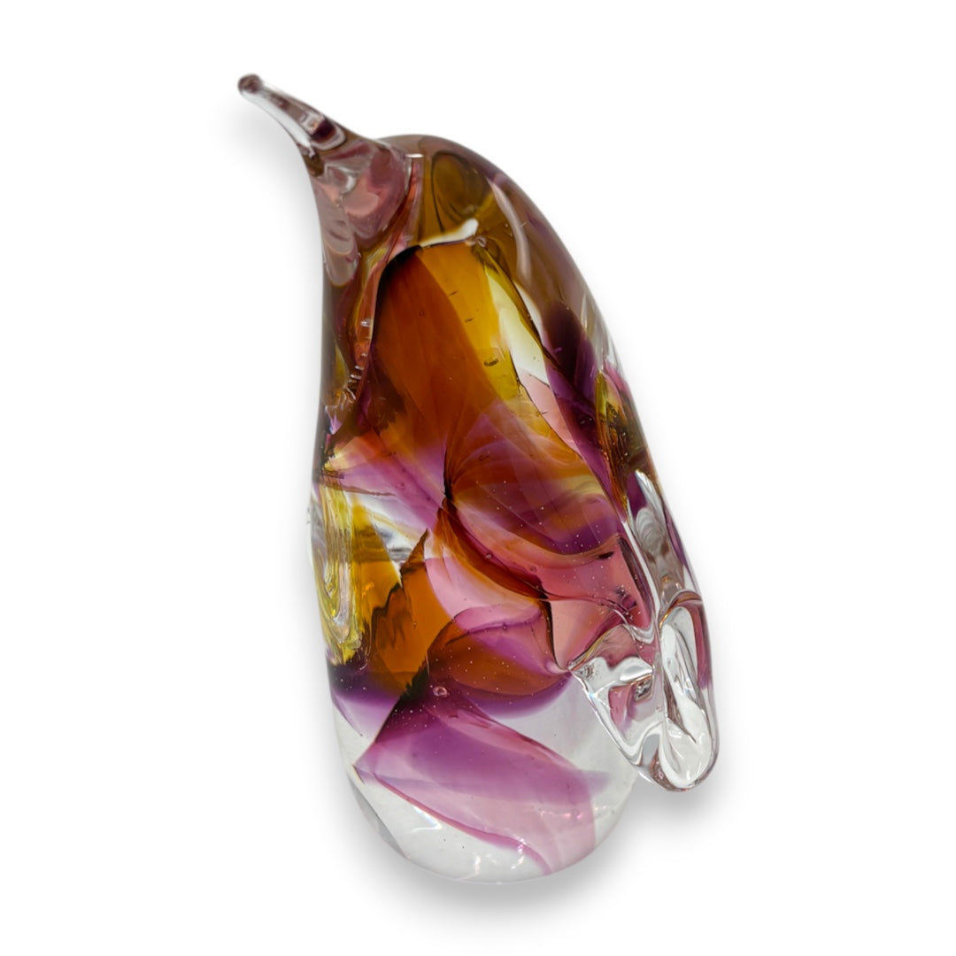 Penguin - Pink & Amber Swirl - Medium