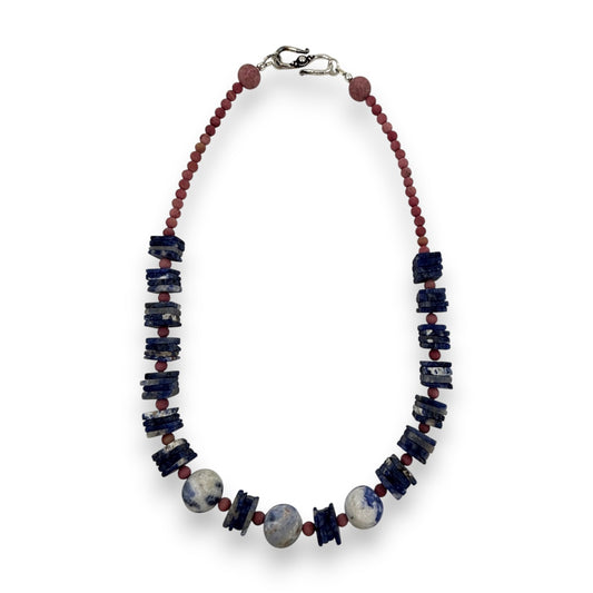 Necklace - Rhodonite & Sodalite