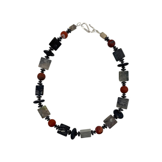 Necklace - Picasso Jasper, Red Jasper & Haematite