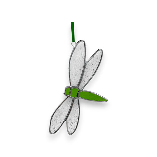 Dragonfly - (Green) Hanger - Stained Glass