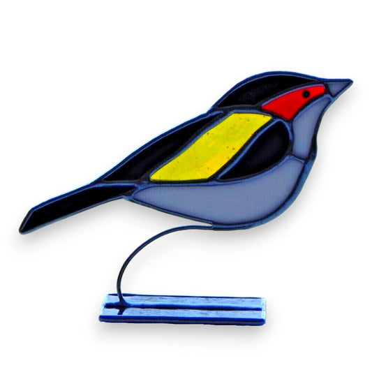 Freestanding Goldfinch on Glass - Stained Glass