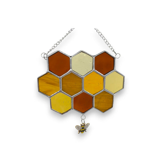Honeycomb & Bee- Stained Glass