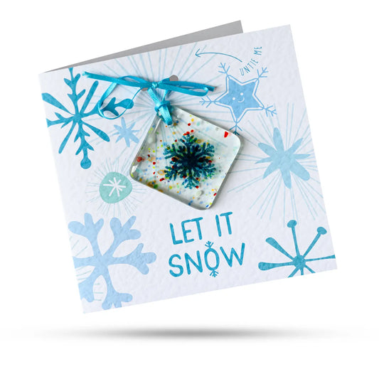 DB - Let It Snow Charm Card - Christmas