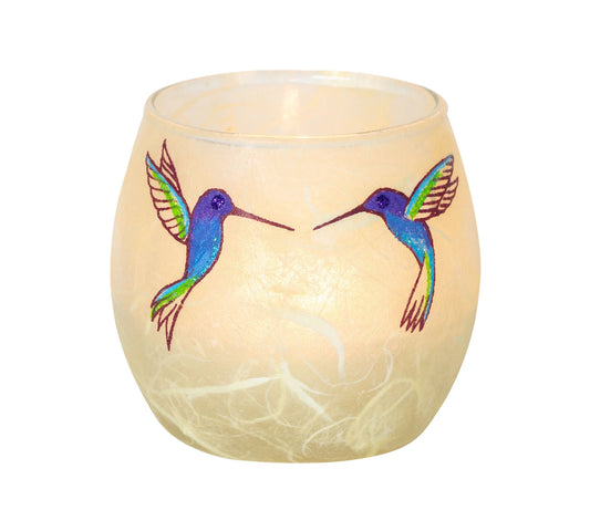 Hummingbird - Strawsilk Glass