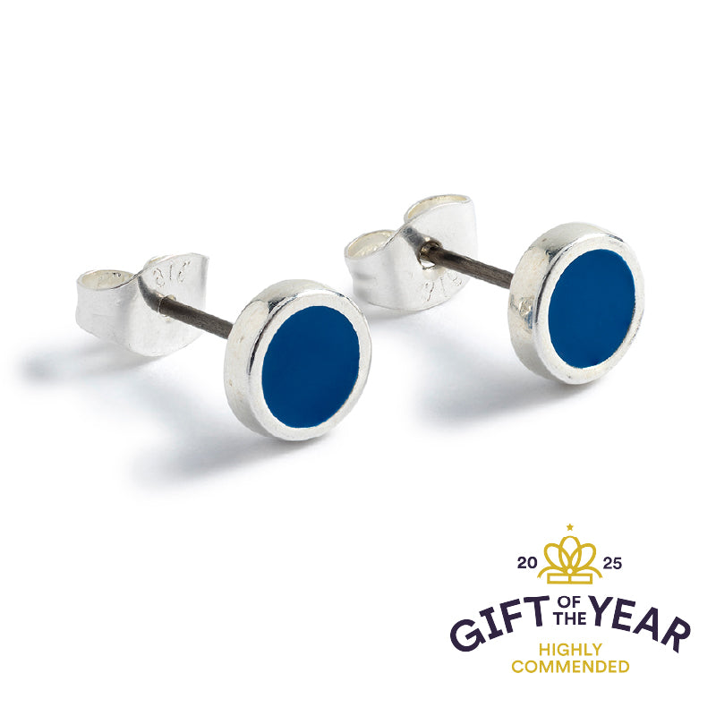 Stud Earrings - Round Silver