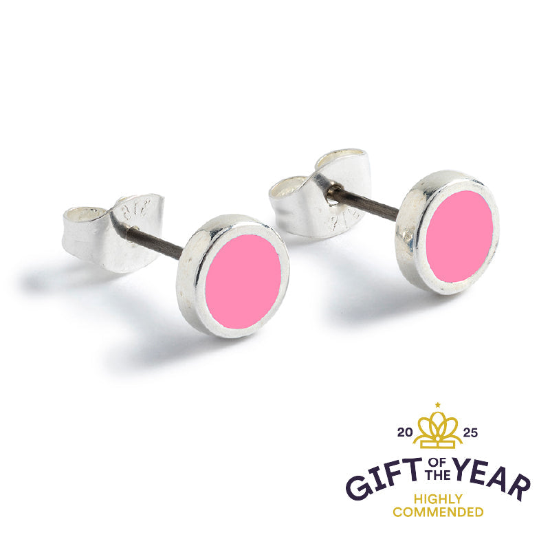 Stud Earrings - Round Silver