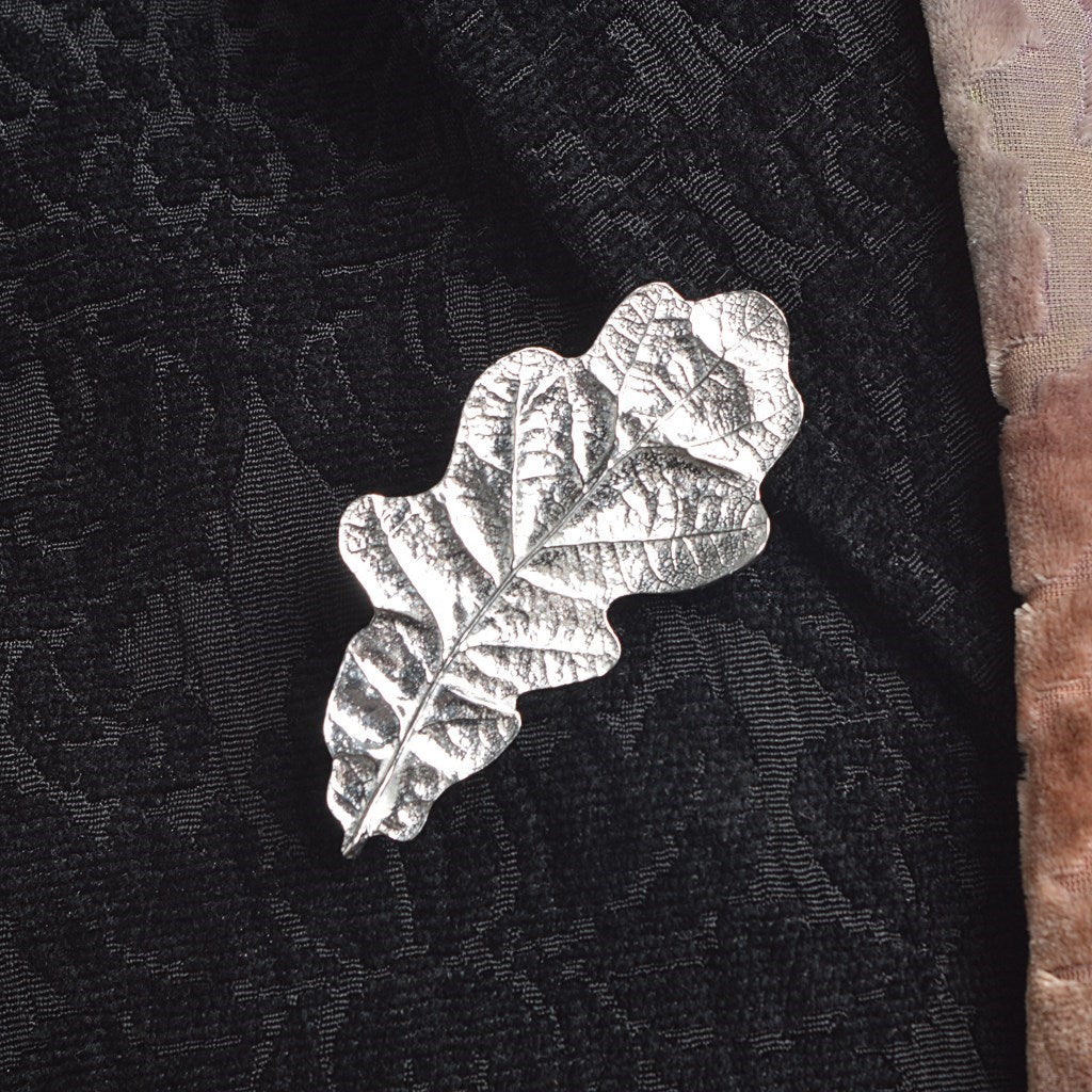 Pewter Brooch - Oak Leaf