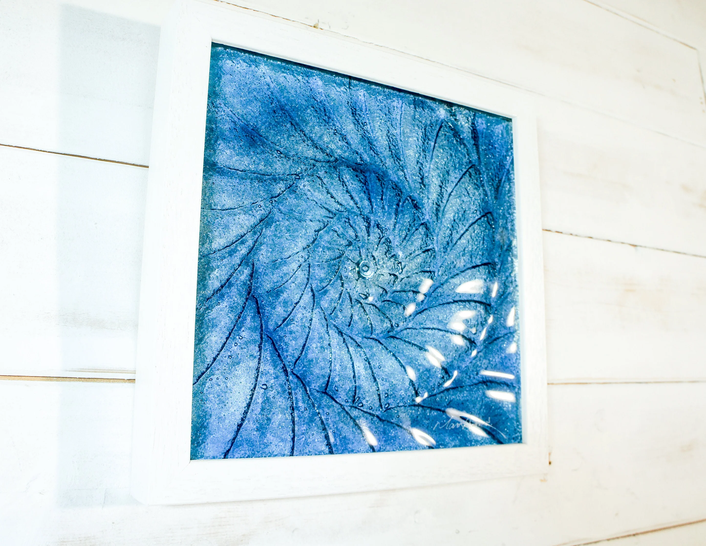 Framed - Ammonite - Fused Glass