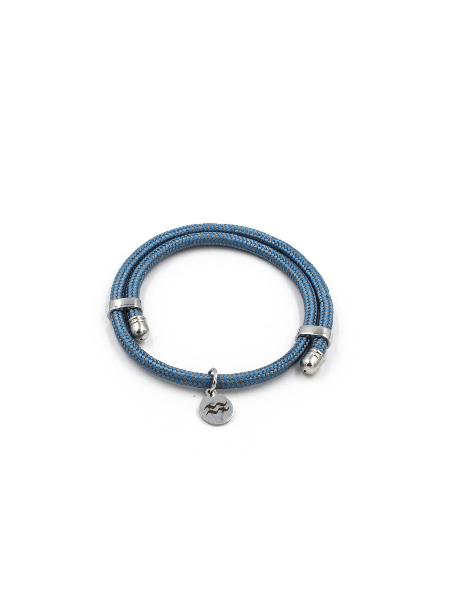 Aqua Beach Cork Bracelet - Adjustable - Blue