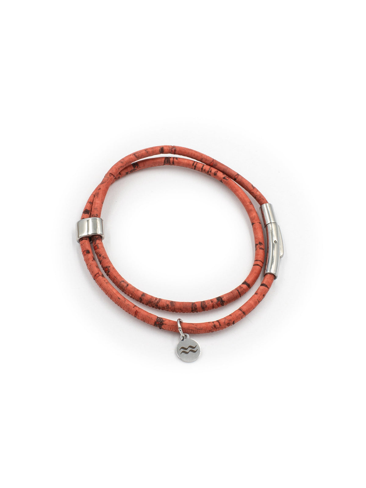 Aqua Beach Cork Bracelet- Red