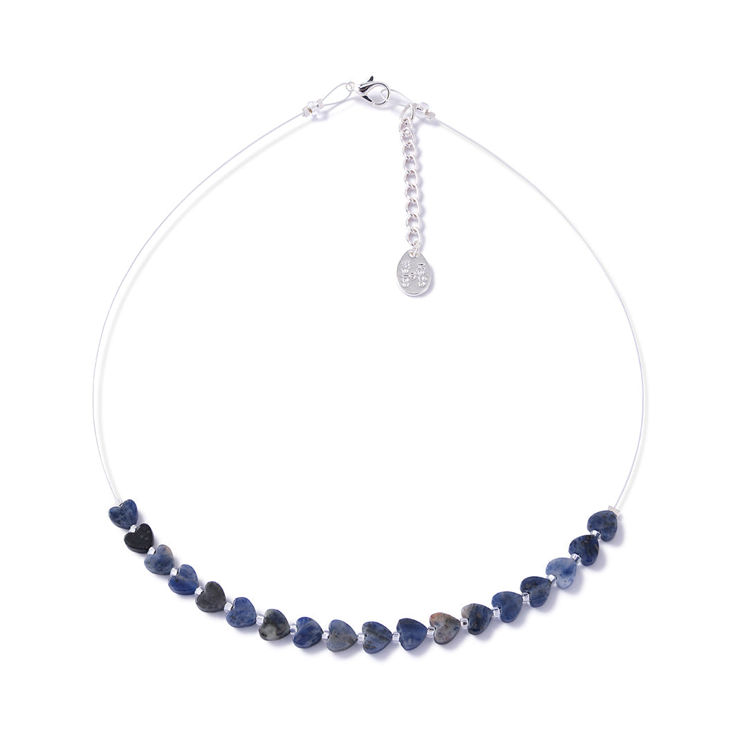 Gemstone Sodalite Hearts - Midnight NEW