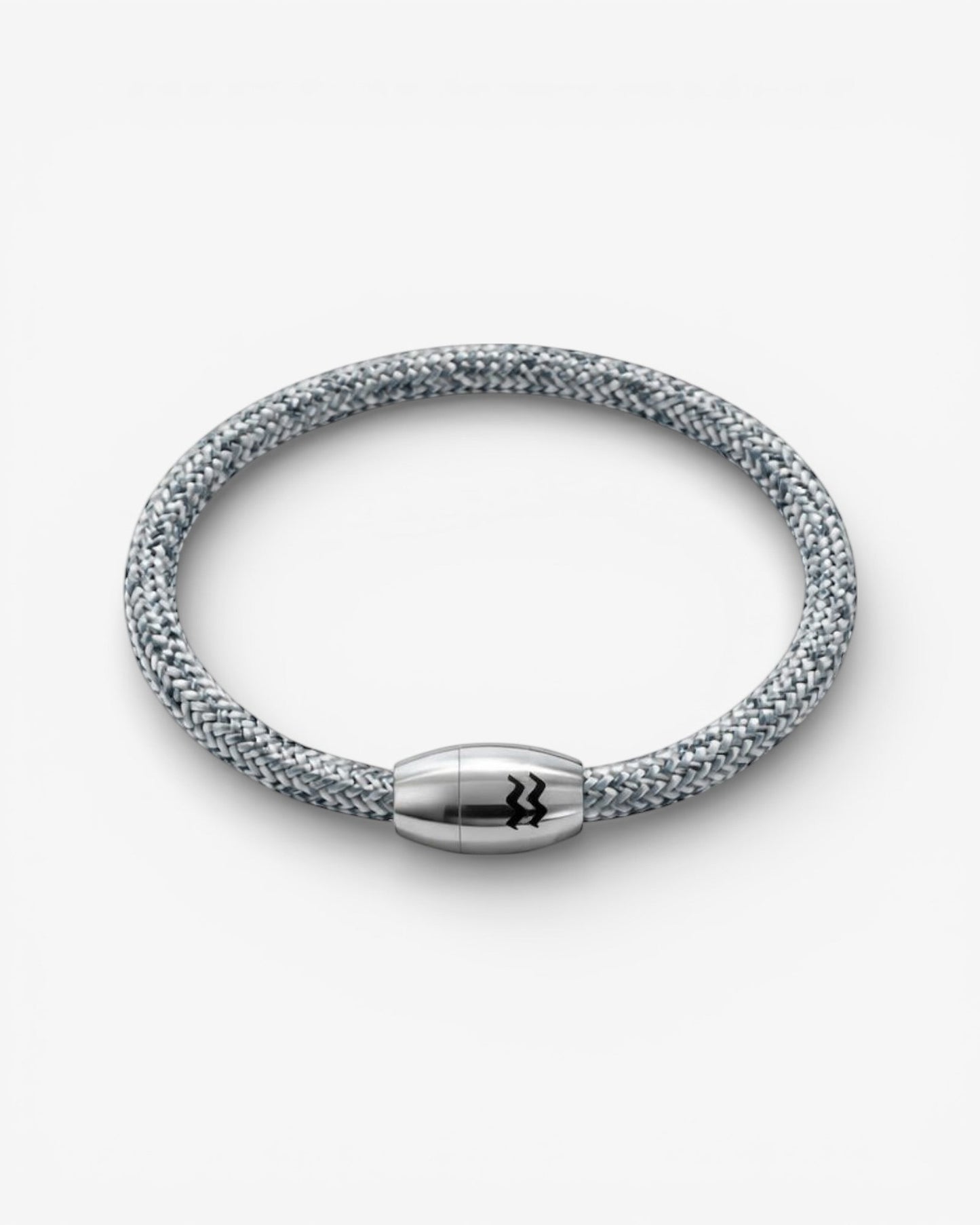 Recycled-Plastic Rope Magnetic Bracelet - Grey