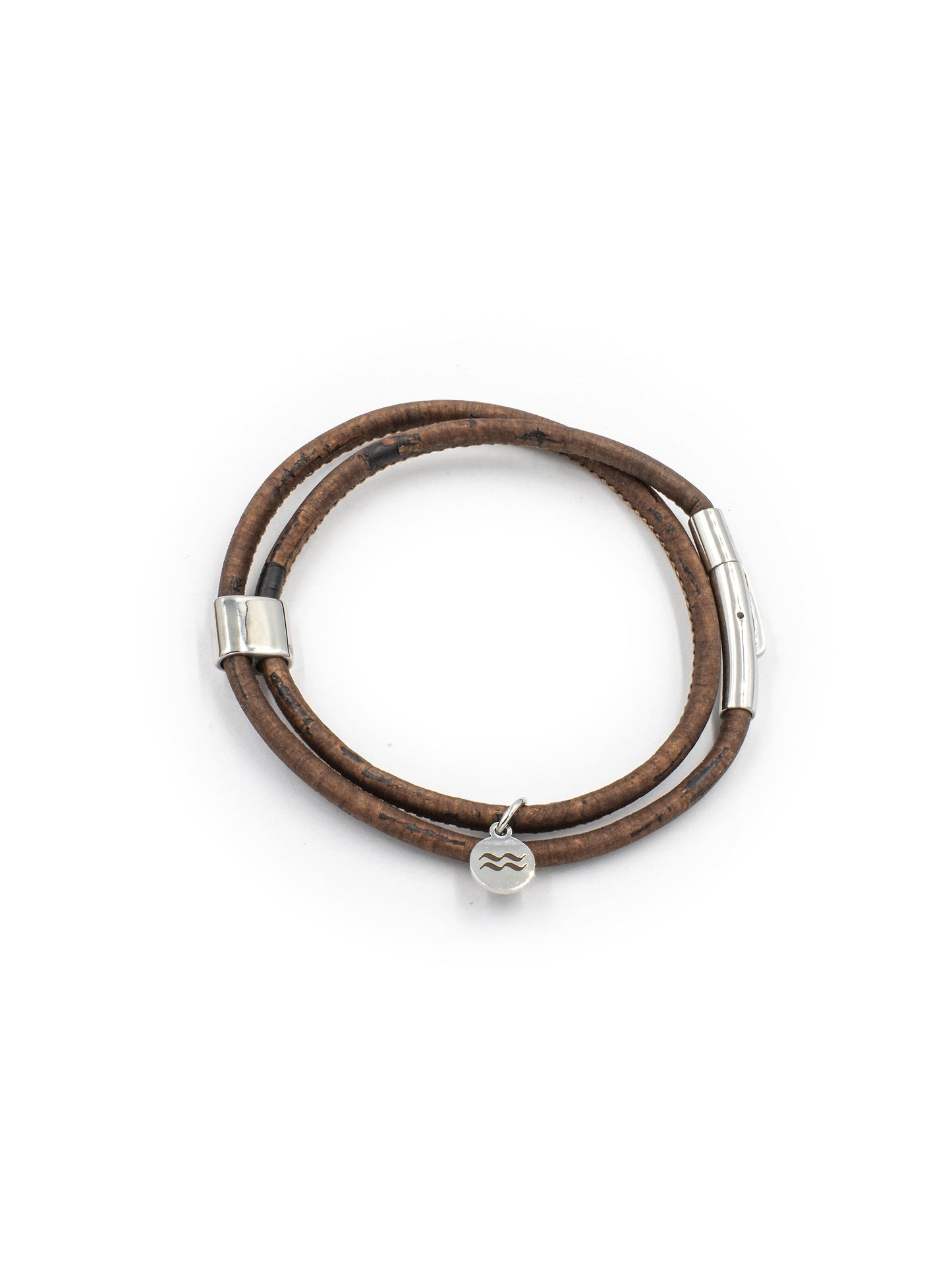 Aqua Beach Cork Bracelet - Chestnut