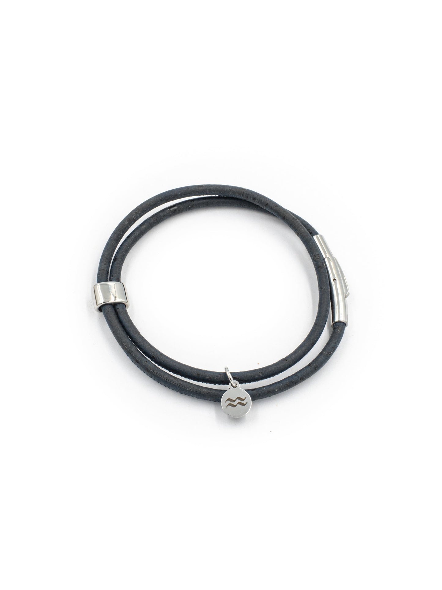 Aqua Beach Cork Bracelet -Black