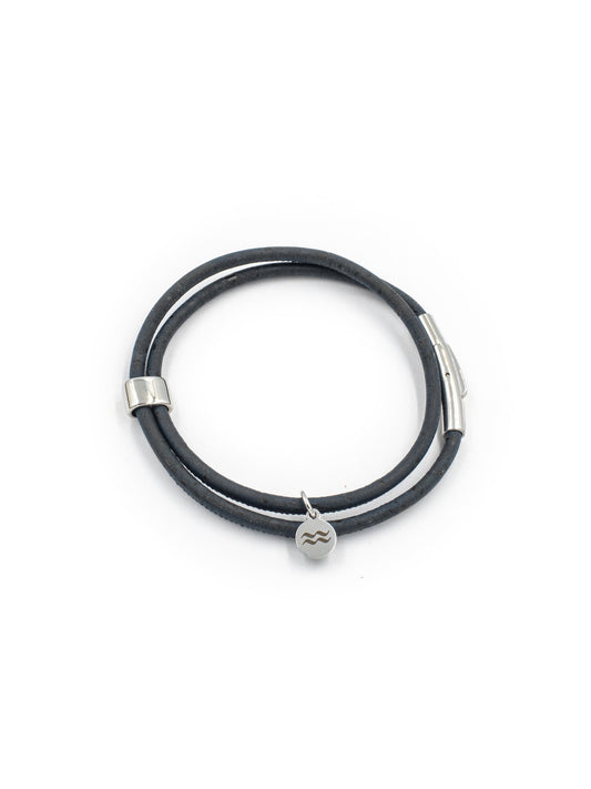 Aqua Beach Cork Bracelet -Black