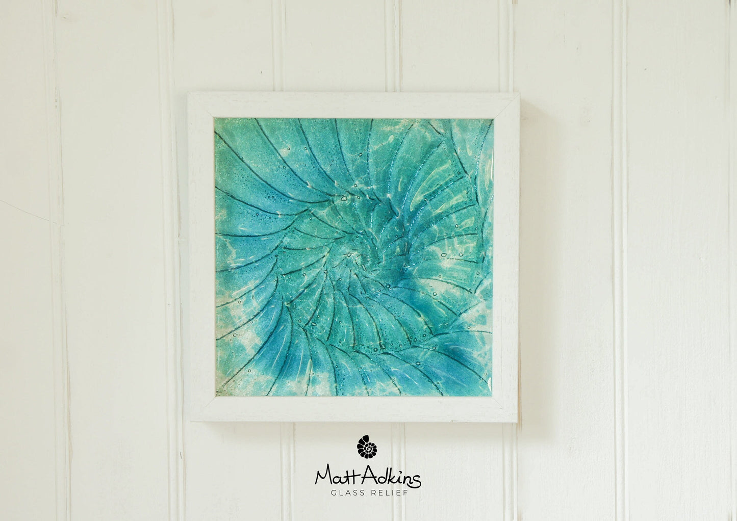 Framed - Coral - Fused Glass