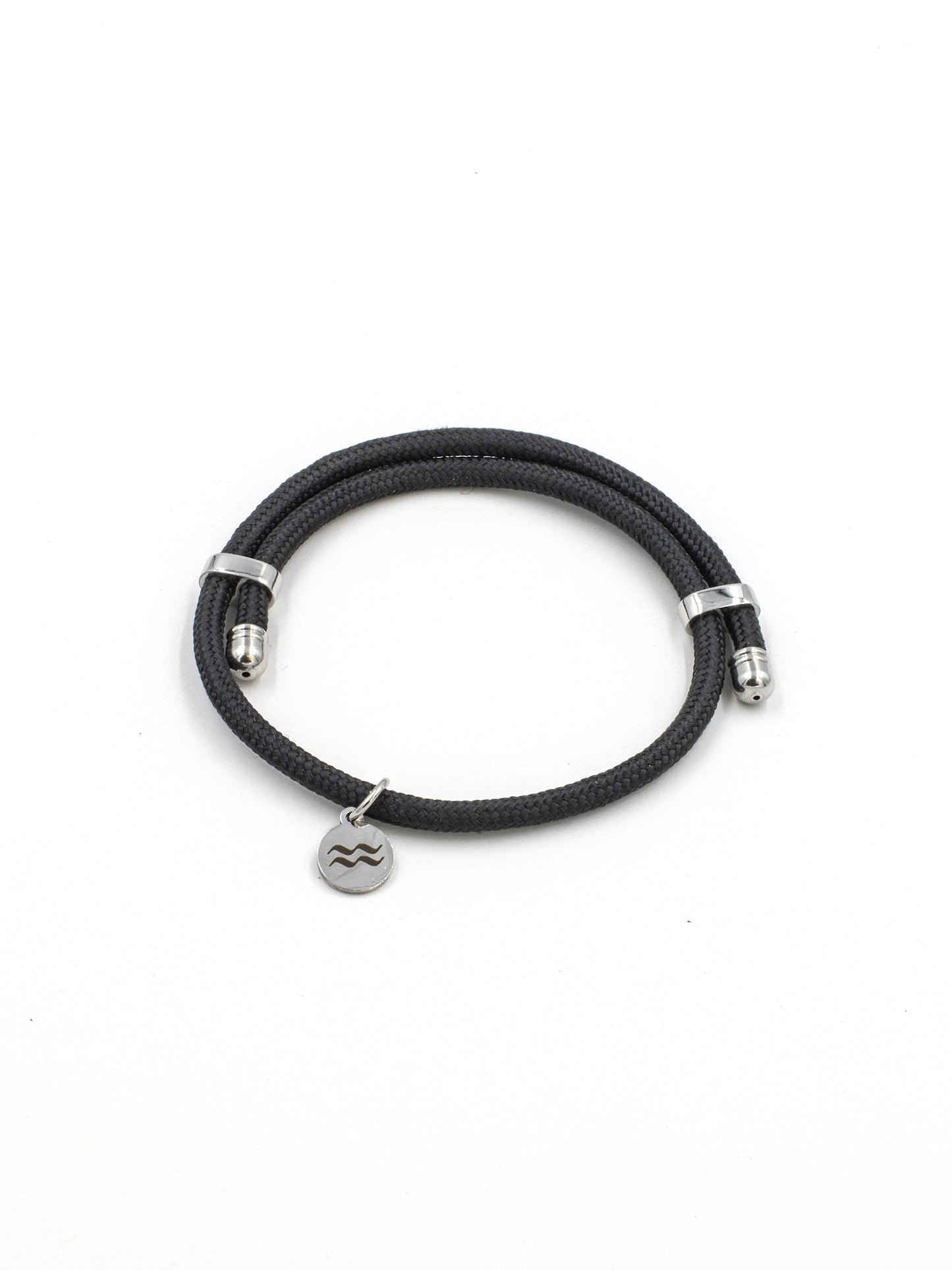 Aqua Beach Cork Bracelet - Adjustable -Black