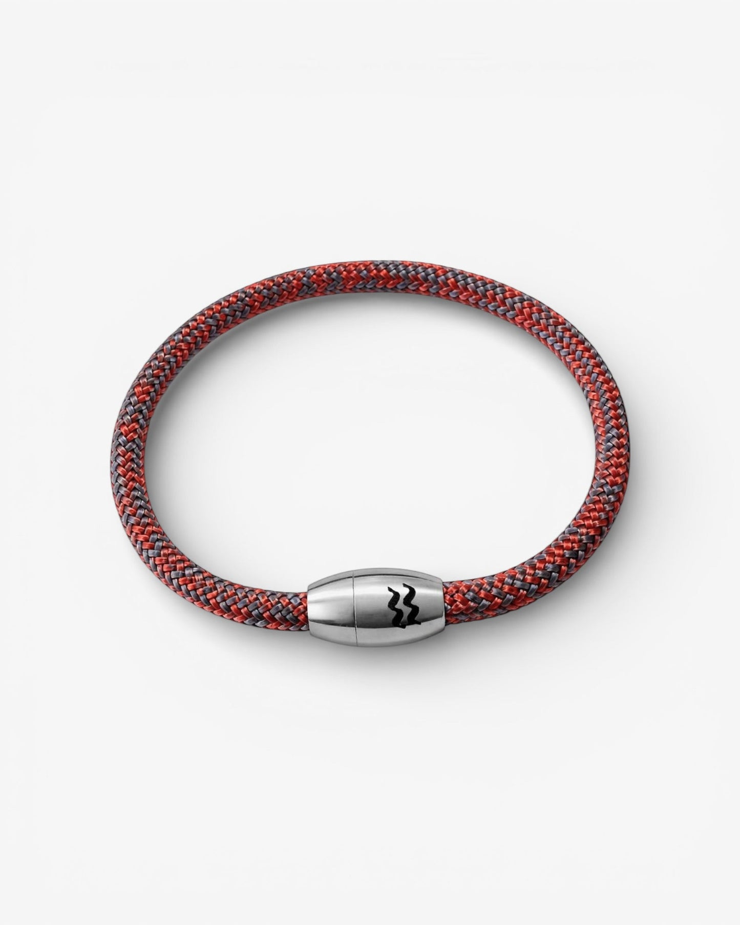 Recycled-Plastic Rope Magnetic Bracelet - Red
