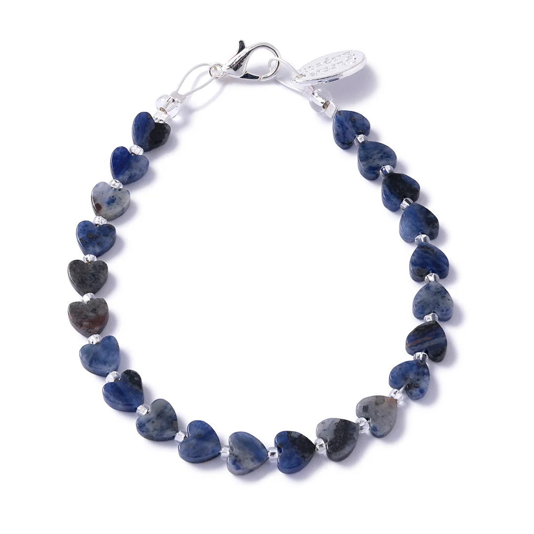Gemstone Sodalite Hearts - Midnight NEW