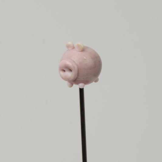 Pig - Handmade Glass Plant Stake