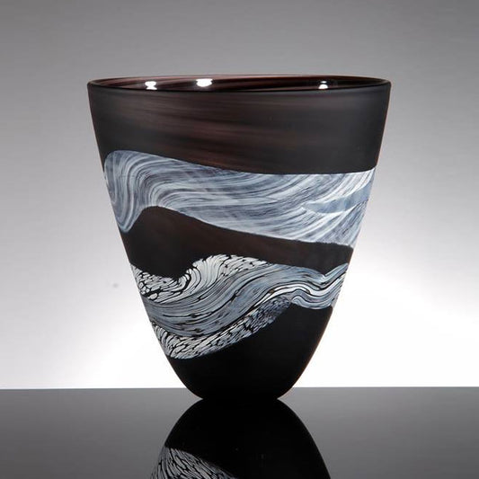 Monochrome Bowl - Blown, Fused Glass
