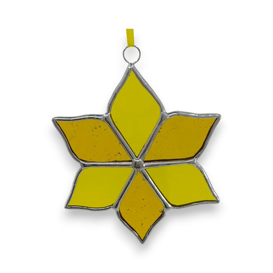 Flower - Yellows Hanger/Suncatcher - Stained Glass