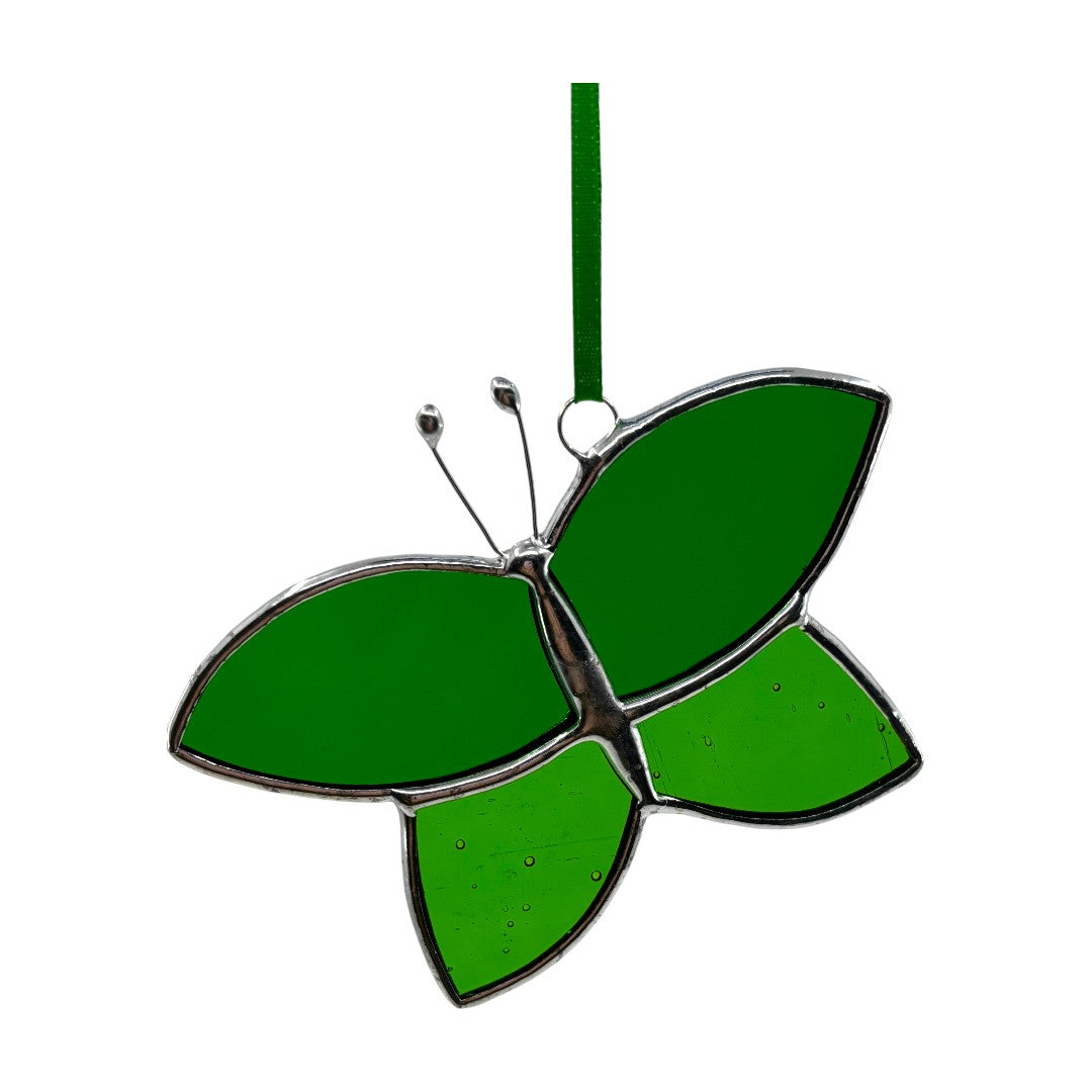 Butterfly - Green Hanger/Suncatcher - Stained Glass