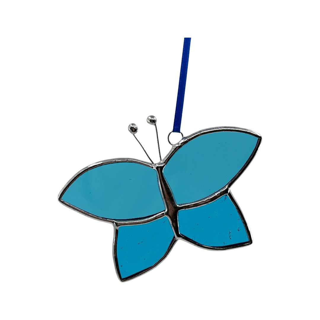 Butterfly - Blue Hanger/Suncatcher - Stained Glass
