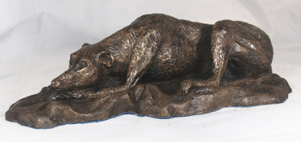 Greyhound (laying) - Sculpture