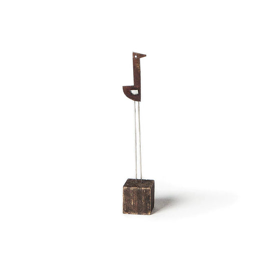 Mini 'Tall' Bird - Wood/metal sculpture