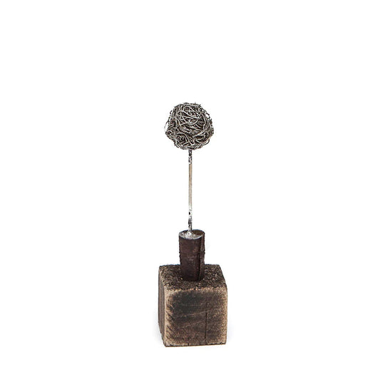 Single Ball Topiary Tree - Wood/metal sculpture