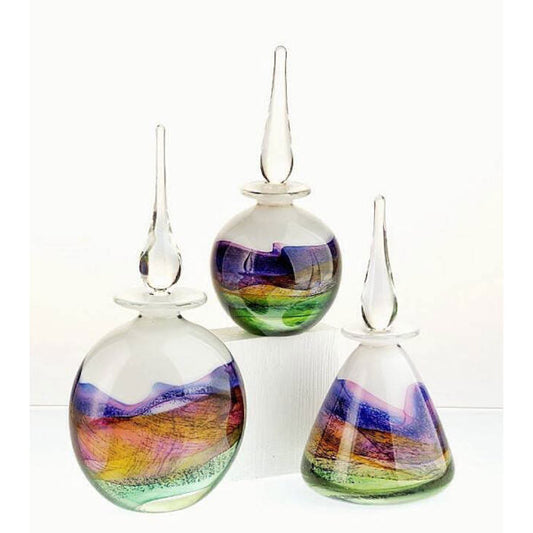 Moors Stoppered Bottle - Blown, Fused Glass